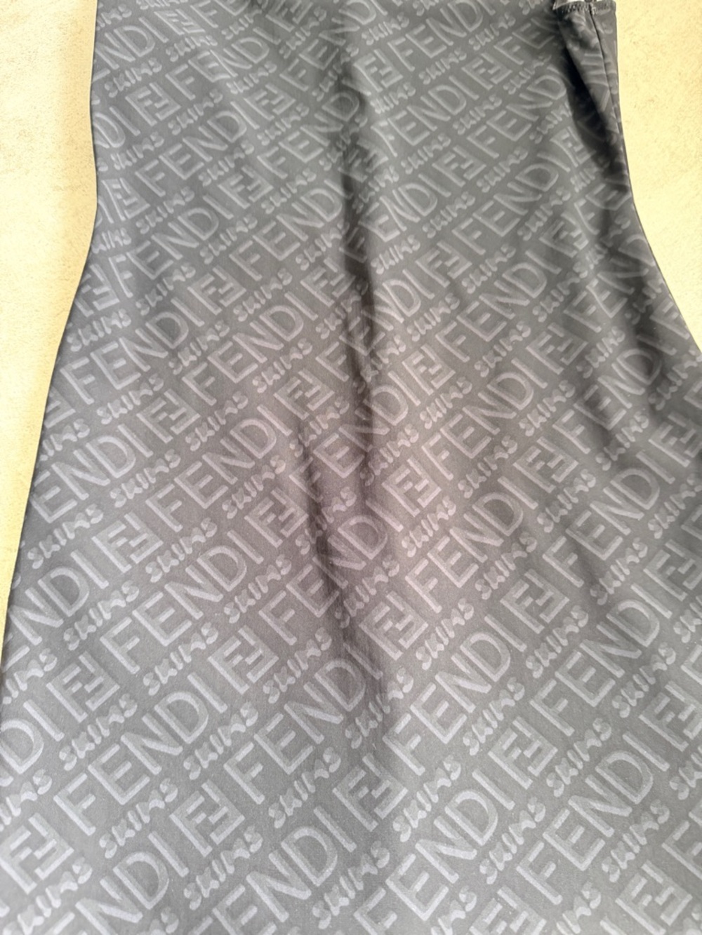 Fendi x Skims collab Black Sleeveless Logo Jacquard Mini jumper/onesie - Picture 4 of 6